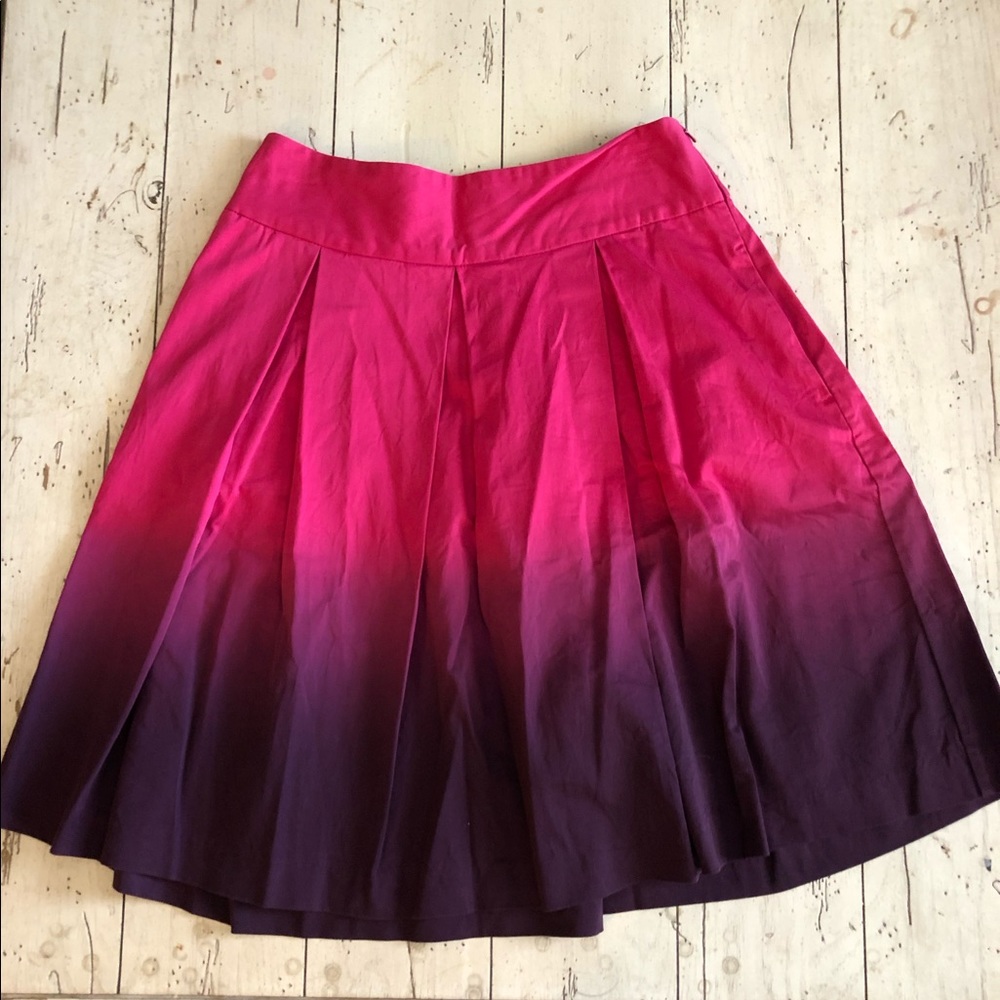 Express Ombré Box Pleat Skirt